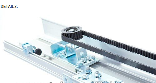 La vue en aluminium argentée a automatisé la transmission en nylon durable de ceinture de porte coulissante