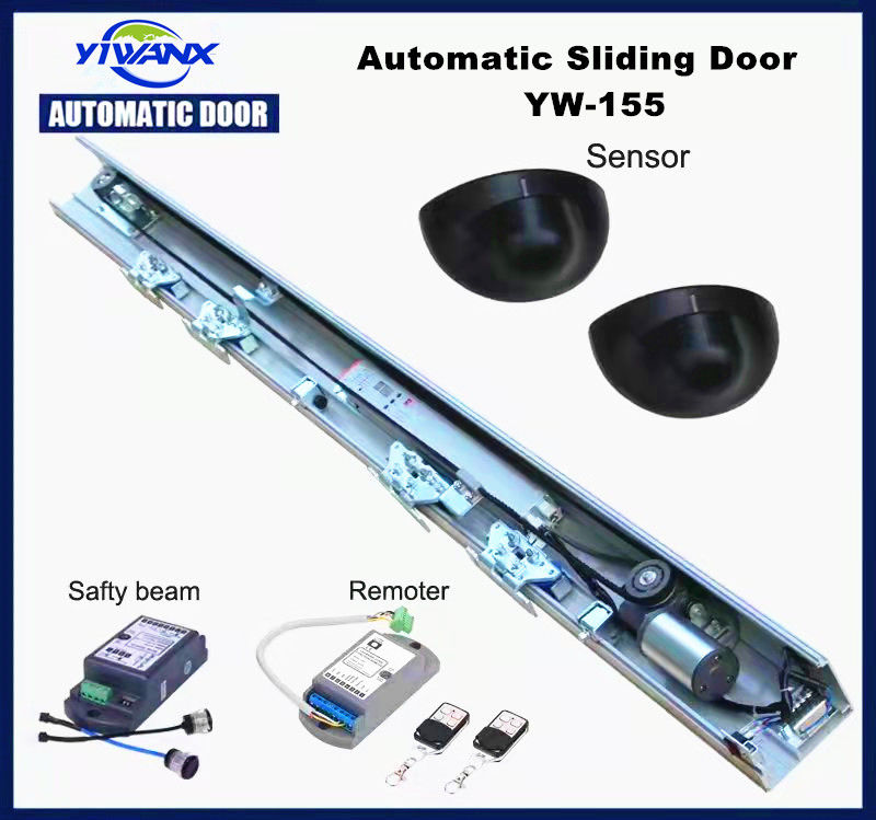 Opérateur automatique de porte coulissante télescopique de 24 V pour porte vitrée encadrée
