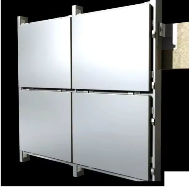 Paroi de rideau en placage d'aluminium avec résistance à la pression du vent ≤ 2,5KN/m2 Performance d'isolation acoustique ≥ 35dB Durée de vie ≥ 15