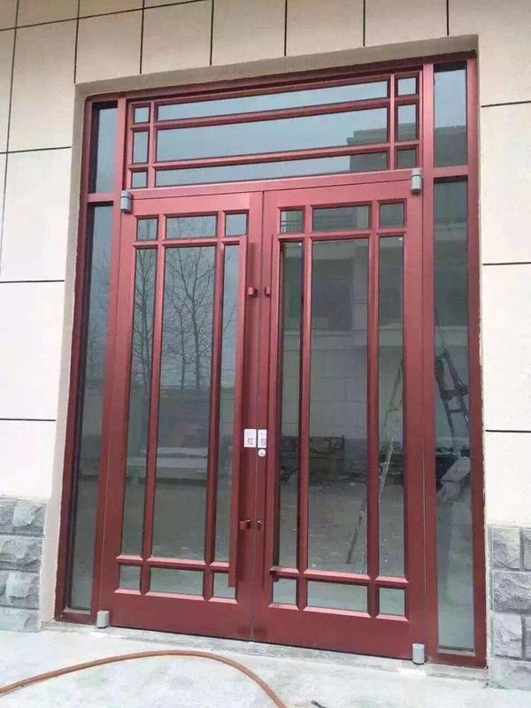 Fabrique en gros bâtiment magasin extérieur porte d'entrée porte d'entrée Kfc porte d'entrée porte commerciale en alliage d'aluminium avec automatique