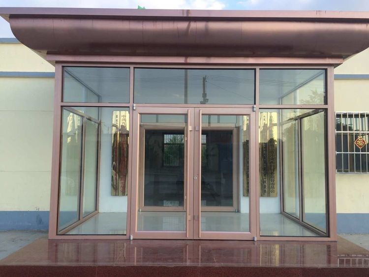 Porte d'entrée en alliage d'aluminium revêtu de fluorocarbures Porte d'entrée du magasin KFC