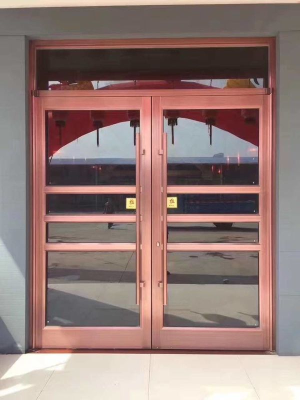 Porte d'entrée en alliage d'aluminium revêtu de fluorocarbures Porte d'entrée du magasin KFC