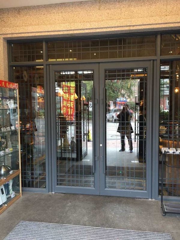Porte d'entrée en alliage d'aluminium revêtu de fluorocarbures Porte d'entrée du magasin KFC