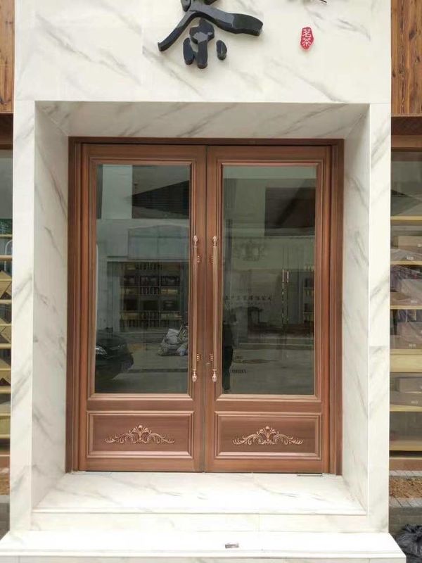 Porte à ressort automatique en acier inoxydable en aluminium extérieur Porte à ressort à double étage Porte à balancer automatique 72x96 ODM