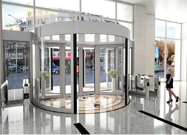 Nouveau design de porte tournante en verre pour l' hôtel de l' aéroport du centre commercial de l' hôpital