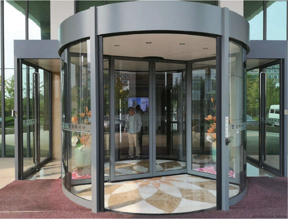 Nouveau design de porte tournante en verre pour l' hôtel de l' aéroport du centre commercial de l' hôpital