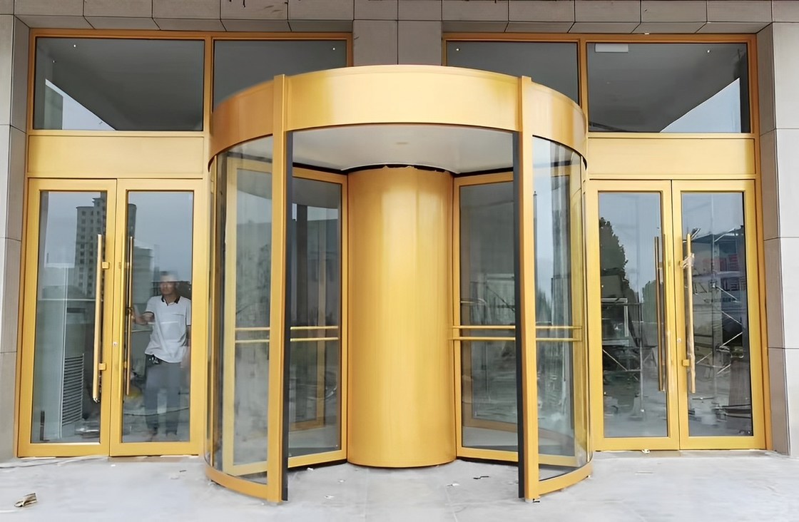Fabricant Porte tournante entièrement automatique à induction automatique en verre pour hôtel bâtiment commercial