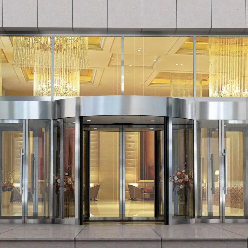 Contrôle d'accès sûr et facile Commercial 2/3/4 ailes de verre cristallin Porte tournante automatique manuelle