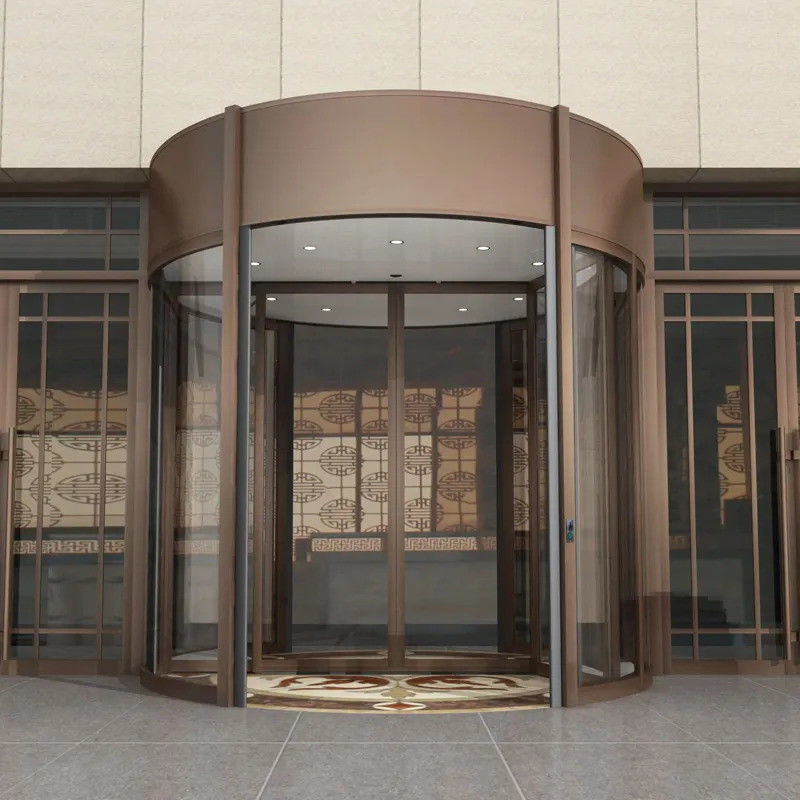 Contrôle d'accès sûr et facile Commercial 2/3/4 ailes de verre cristallin Porte tournante automatique manuelle