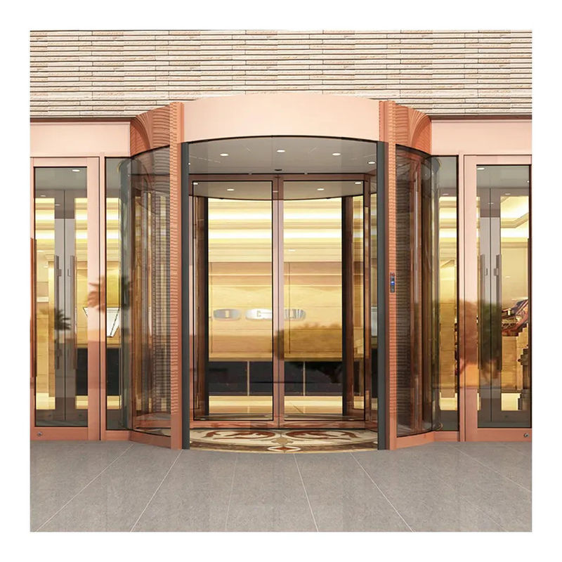 Contrôle d'accès sûr et facile Commercial 2/3/4 ailes de verre cristallin Porte tournante automatique manuelle
