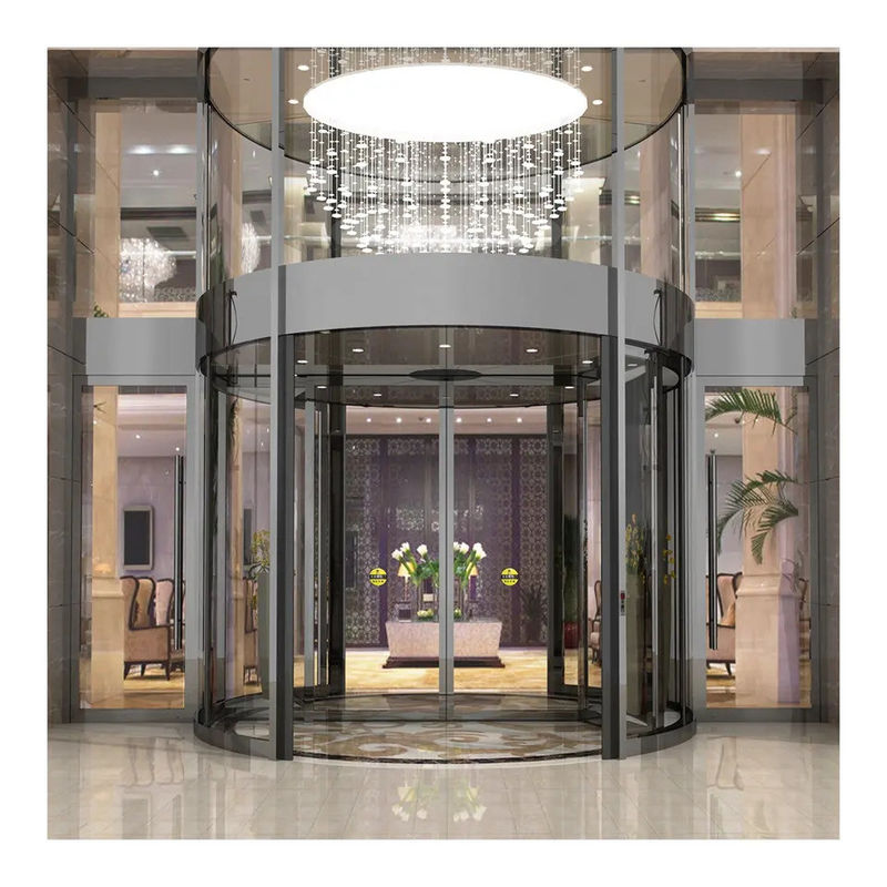 Contrôle d'accès sûr et facile Commercial 2/3/4 ailes de verre cristallin Porte tournante automatique manuelle