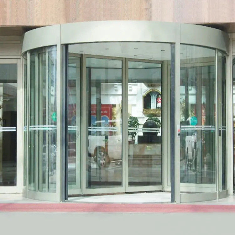 Contrôle d'accès sûr et facile Commercial 2/3/4 ailes de verre cristallin Porte tournante automatique manuelle